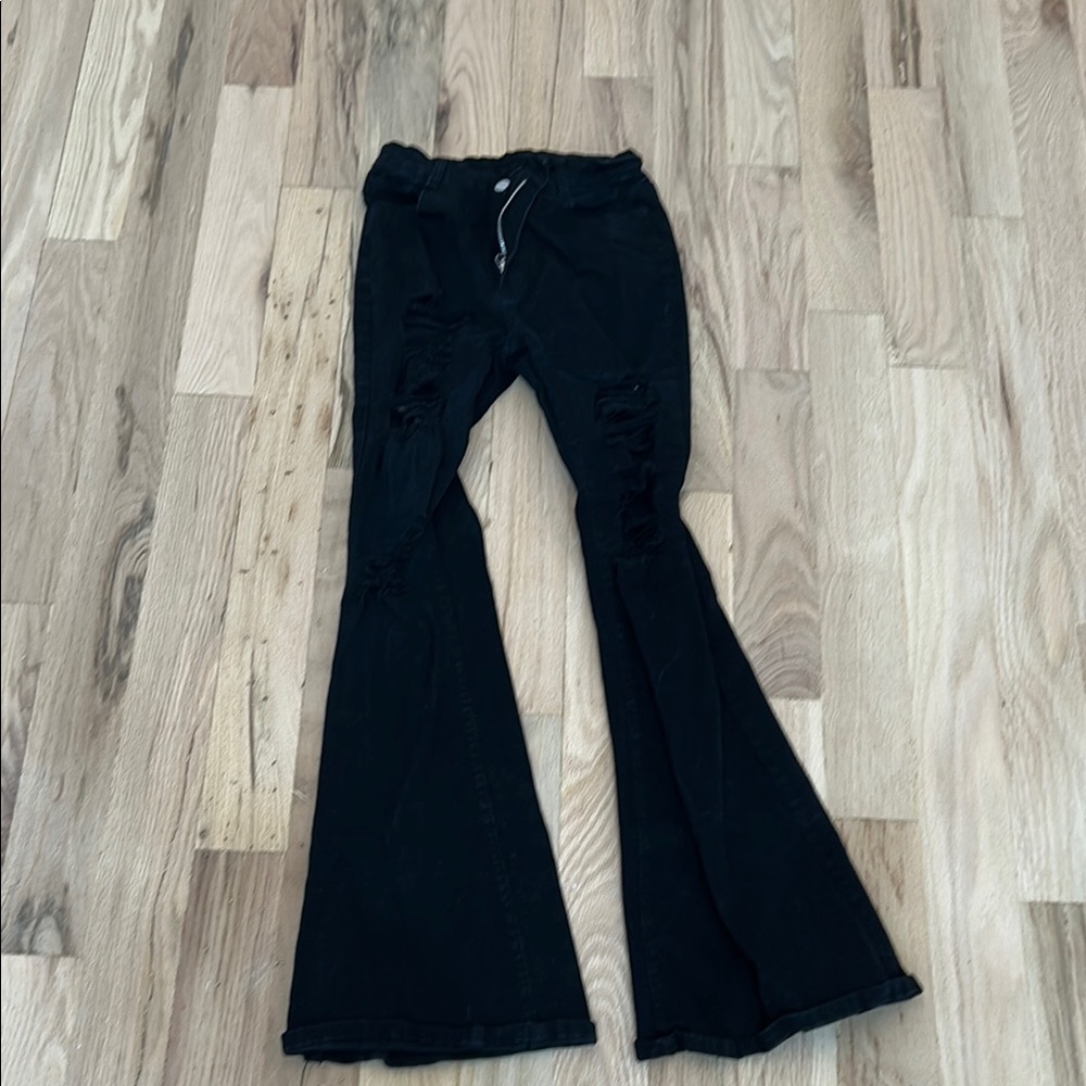 Black Flared Jeans